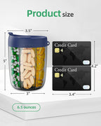 PULIV Large Supplement Organizer Bottle, Holds Plenty of 6 Various Vitamins in 1 Pill Dispenser with Anti-Mixing & Wide Openi