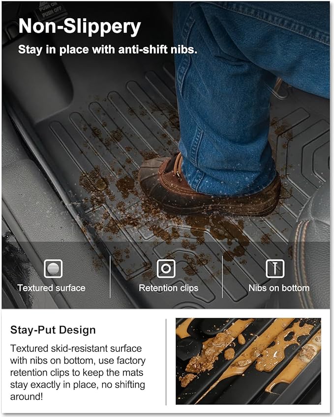 KIWI MASTER Floor Mats for 2019-2026 Nissan Altima, Custom Fit All Weather Car Mats, Heavy Duty TPE Floor Liners, Front & Rear 2 Row, Black