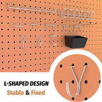 HUHOLE 86 Piece Pegboard Hooks Assortment Kit with Pegboard Bins Garage Tool Organizer Set Fits 1/8 and 1/4 Inch Peg Board Ac