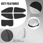 D-Lumina Rear ＆ Side Window Sun Shade for 2018 2019 2020 2021 2022 2023 2024 Toyo-ta Camry Accessories, Windshield Sunshade Sun Visor Protector Blocks UV Rays Heat, Foldable 2 Layers 210T Material