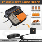 Sailnovo Car Rooftop Cargo Carrier Bag Waterproof 20 Cubic Feet for Top of Vehicle with/Without Roof Rack Car Top Carrier with 6 Door Hooks, Reinforced Straps & Storage Bag 1000D
