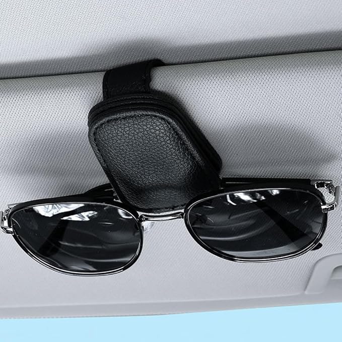 upra Car Seat Gap Organizer with Card Slots & Bonus Eyeglass Holder – Universal Fit, Premium Leather, No More Dropped Items Great Gift for Drivers (Black)