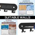 2 Pack Key Holder for Wall,Key Hooks,Key Holder Wall Mount Self Adhesive, Key Rack Wall Mount for Wall No Drill for Living Ro