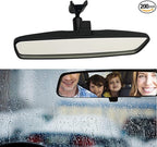 10.5" Rear view mirror, Interior rearview mirror Kit Compatible With Toyota Corolla, RAV4, Ford Focus, Jeep Wrangler, CJ, Nissan Rogue, Murano, Kicks, Sentra, Altima, Armada SUV, Car