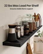 AMADA HOMEFURNISHING Floating Shelves, Wall Shelves for Living Room, Bedroom, Bathroom, Kitchen & Home Office Organization, B