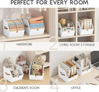 Homsorout Fabric Closet Storage Cubes - 8 Pack Square Storage Bins with Dual Handles for Clothes, Towels, Toys, Cube Storage 