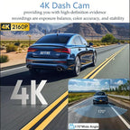 4K Dash Cam Front, WiFi Dash Camera for Cars, Mini Dashcam with Super Night Vision,1.97 Inch Screen, Loop Recording, G-Sensor