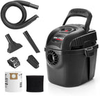 Shop-Vac 2021005 1 Gallon Micro Wet/Dry Vacuum, 1.0 Peak HP, 1.25 Inch Diameter x 4 Foot Hose, 6 Food Cord, Lightweight And P