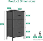AODK Dresser for Bedroom Nightstand Small Dressers Chest of Drawers End Table for Living Room, Closet Dresser with 3 Storage 