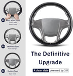 Steering Wheel Cover for Chevy Equinox 2010-2017/ GMC Terrain 2010-2017/ Buick Lacrosse 2010-2015/ Regal 2011-2013 Steering Wheel Accessories for Chevrolet (Matte Black)