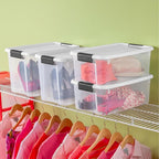Sterilite 6-Pack Ultra Latching Box, Storage Bins with Lids, Clear Plastic, 18 Quart - Heavy-Duty Organizing Containers for C