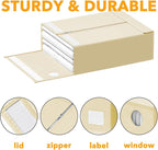 SpaceAid 12 Pack Bed Sheet Organizers and Storage, Foldable Organizer for Linen Closet, Set Folder Keeper With Window XL (Que