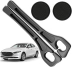 Car Seat Gap Filler Organizer Compatible with Mazda 3 Accessories Seat Gap Plug Blocker with Storage Slot Non-Slip Car Cup Holder Coaster Black
