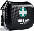 150 Pieces Mini First Aid Kit - Small Medical Kit with Hard Shell - Emergency First Aid Kit for Car, Travel, Home, Outdoor, O