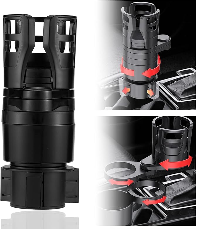 4 in 1 Car Cup Holder Extender Multifunctional Car Cup Holder Organizer Car Interior Accessories for Drinks Bottles Cups Holder