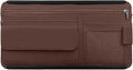Car Sun Visor Storage Bag, Soft Leather Surface Organizer, Scratch-Resistant Auto Sunshade Organizer Bag, Can Store ID Card, Eyeglasses, Pen, Driving License etc (Brown)