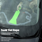 NEWISHTOOL 10 Ft Thicken Soak Rope for Window Tinting, Cars Glass Tint Film Installing Water Drying Absorbent Soak Shield Rope Automotive Windshield Car Door Window Cleaning Tool, Gray Microfiber Rope