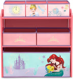 Delta Children Design & Store 6 Bin Toy Storage Organizer, Disney Princess