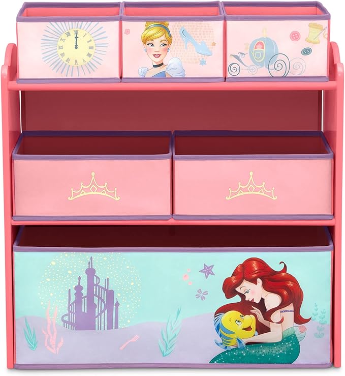 Delta Children Design & Store 6 Bin Toy Storage Organizer, Disney Princess