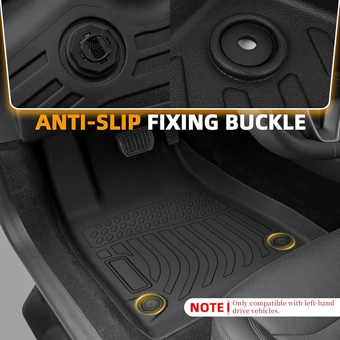 Floor Mats for Dodge Journey 2011 2012 2013 2014-2016 2017 2018 2019 2020, TPE 2015 Q5 Floor Mats 1st & 2nd Row, TPE Waterproof Summer Winter Non-Slip All Weather Floor Liners Car Accessories