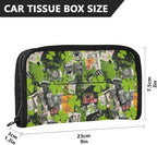 Car Tissue Holder Car Visor Organizer Tissue Box Holder for Car Sun Visor Organizer with Car Vehicle Accessories Essentials Interior for Women Men Black Collage Pieces St.Patrick