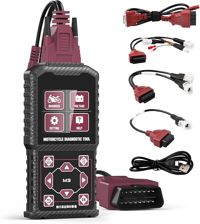 MR CARTOOL Motorcycle Diagnostic Tool OBD2 Motorcycle Fault Code Readers Scan Tool Motorcycle Code Reader Scaner Compatible