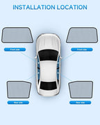 Car Window Shades for Ford-Explorer(2020-2025),4 Pack Car Window Cover for Baby Sun Shade Blocker Breathable Mesh,Reduce UV Rays & Heat Insulation Privacy Protection for Camping, Travel, Sleep