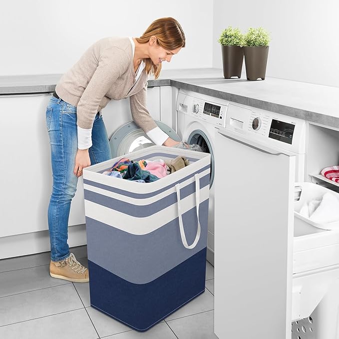 StorageRight Laundry Basket Hamper Large Collapsible Laundry Hamper with Easy Carry Handles，Freestanding Clothes Hampers for 