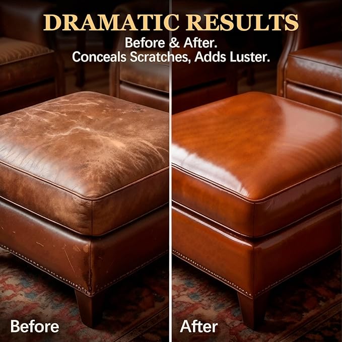 Furniture & Leather Repair Salve with Brush, Wood, Vinyl, Leather, Polisher, Cleaner and Conditioner for Furniture, Saddle, M