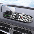 Multifunction Car Anti-Slip Mat, 3-in-1 Rotating Dashboard Mat, Large Storage Pad, Anti-Slip Phone Holder, 360° Rotating Moun