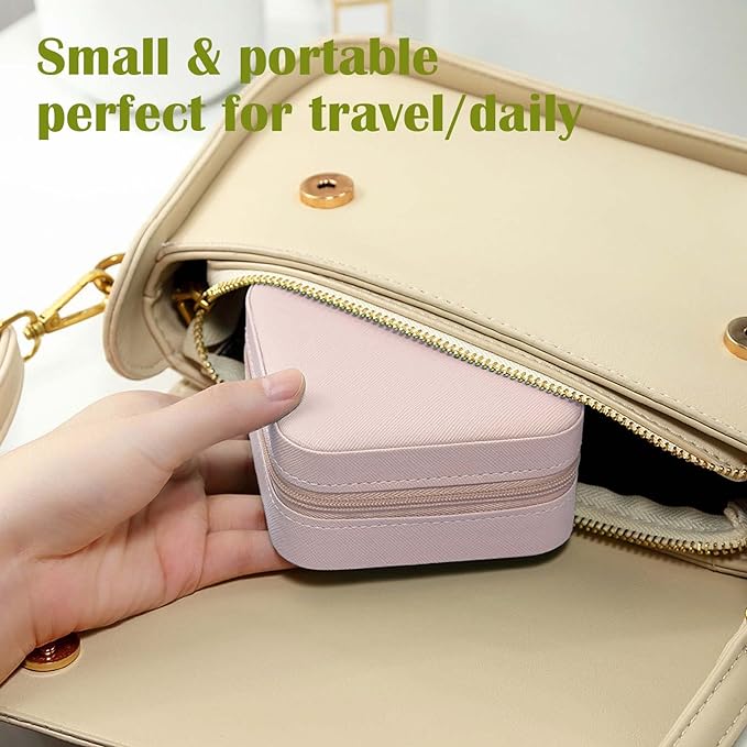 Travel Jewelry Case Bridesmaid Gifts Box,12 Pack Small Jewelry Box Mini Jewelry Organizer,PU Leather Portable Earring Storage