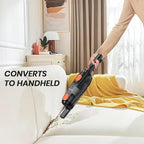 Candy Corded Stick Vacuum Cleaner, Powerful Suction Handheld Vacuum with One-Click Dust Disposal, 3-in-1 Use for Hard Floor, 