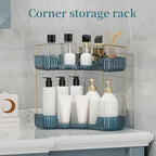 INVSSENE Corner Bathroom Countertop Organizer, Vanity Organizer Trays for Counter, Makeup Organizers, Perfume Tray, Skincare 