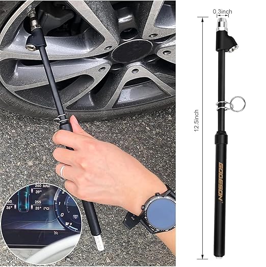 GODESON Tire Pressure Gauge Heavy Duty, Straight-On Dual Head Air Pressure Gauge Range to 150PSI, Semi Truck Tire Air Gauge Suitable for Truck, RV, Bus