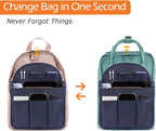 Surblue Backpack Organizer Insert Liner Hanging Travel Rucksack Purse and Handbag Insert Pocket, High-capacity Divider Foldab