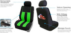 FH Group Car Seat Cover Full Set Striking Striped Car Seat Covers with Front Seat Covers and Rear Split Bench, Universal Fit 