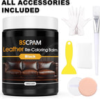 Black Leather Recoloring Balm, 12oz Leather Color Restorer for Couches, Leather Repair Kit for Furniture, Leather Dye for Lea