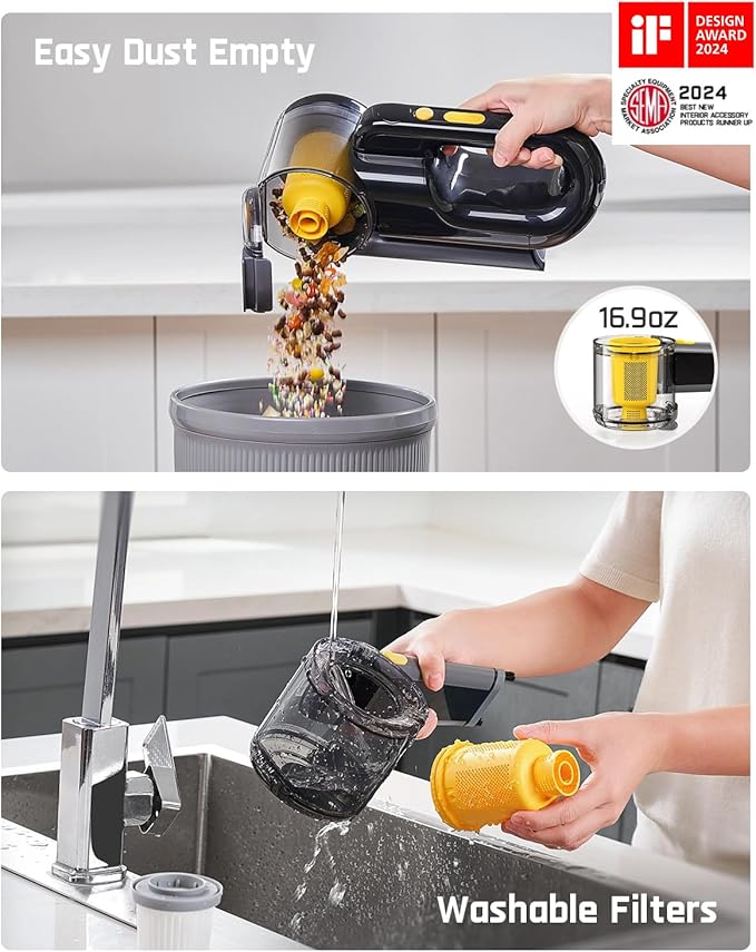 Fanttik Fold V10 APEX Pivot Cordless Car Vacuum, 17000Pa Handheld Vacuum Suction Power, Smart LED Display, Portable for Car H