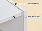 White Shoe Rack Organizer for Closet, 2-Tier Expandable Shoe Shelf, Stackable Iron Wood Combination Small Shoe Racks Shelves 