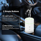 100ML Car Essential Oil Diffuser, Rechargeable Battery Powered, Cordless Portable Humidifier with 7 LED Color Changing Lights