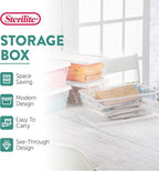 Sterilite 24-Pack 6 Quart Storage Boxes, Stackable Clear Plastic Bins with Snap-On Lids - Heavy-Duty Organizing Containers fo