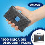 Timgle 20 Pcs 100g Rechargeable Desiccant Packs for Storage Silica Gel Packets Dry Moisture Absorbers Bags Reusable Desiccant