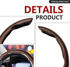 3pcs Universal Carbon Fiber Steering Wheel Cover - Anti-Slip & Segmented Design, Universal 99% Durable Steering Wheel Protect
