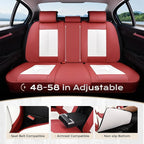 Coverado Seat Covers Full Set, 5 Seats Seat Covers for Cars, Waterproof Nappa Leather Car Seat Covers with Head Pillow, Seat 