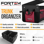 FORTEM Trunk Organizer For SUV Car Organizer and Storage, Collapsible Multi-Compartment Storage Bag Car Accessories for Women