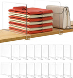 HBlife 18 Pack Clear Shelf Dividers, Vertical Purse Organizer for Closet Perfect for Sweater, Shirts, Handbags in Bedroom and