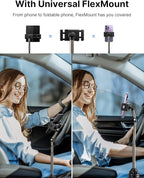 JSAUX Cup Holder Universal Mount for Foldable Phone, Car Truck Cradle Compatible With iPad Mini, Samsung Galaxy Z Fold 6/5/4,