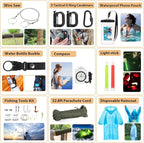 Survival Kit, 250Pcs Survival Gear First Aid Kit with Molle System Compatible Bag and Emergency Tent, Emergency Kit for Earth