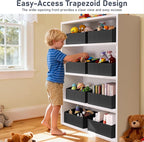 DIMJ Trapezoid Storage Bins for clothes - 5 Packs Closet Organizers and Storage Baskets, Foldable Closet Baskets with Handles