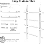MESAILUP Blanket Ladder 5.6FT for Bathroom, 4 Tier Modern Decor Waterproof Blanket Holder for Living Room and Bedroom, Easy A